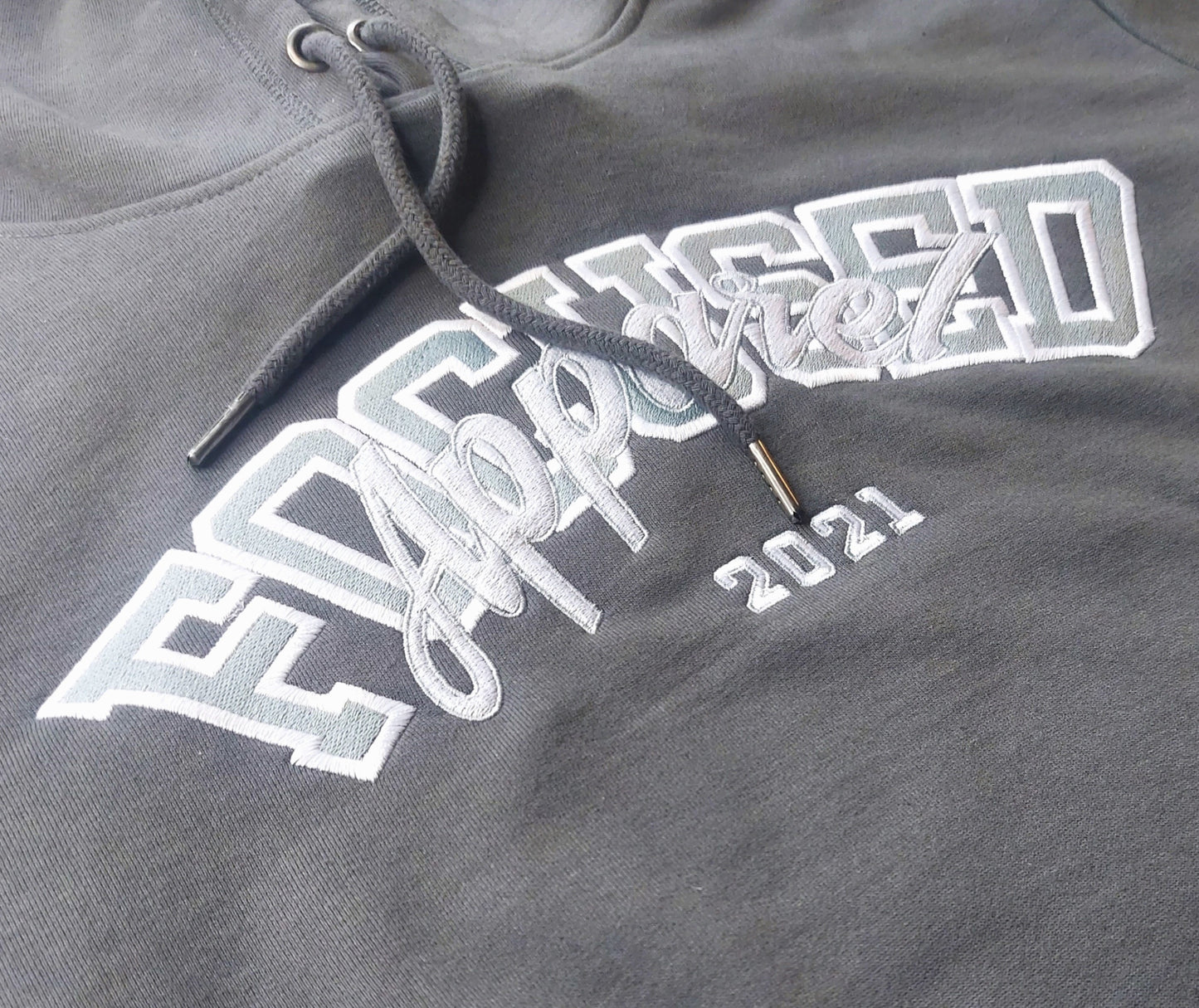 Embroidered Hoodie - Dark Grey