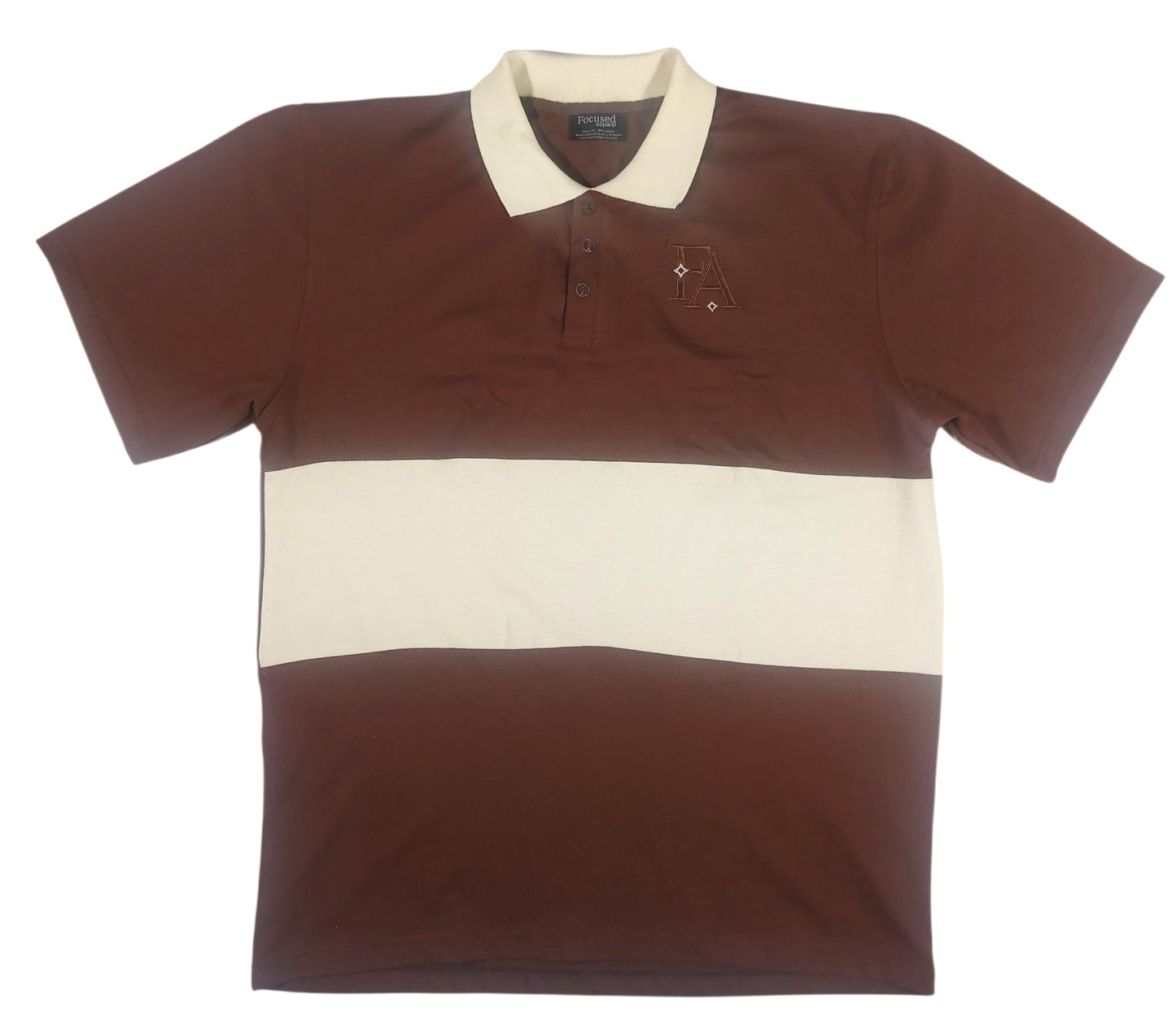 Rugby Style Striped Polo Shirt