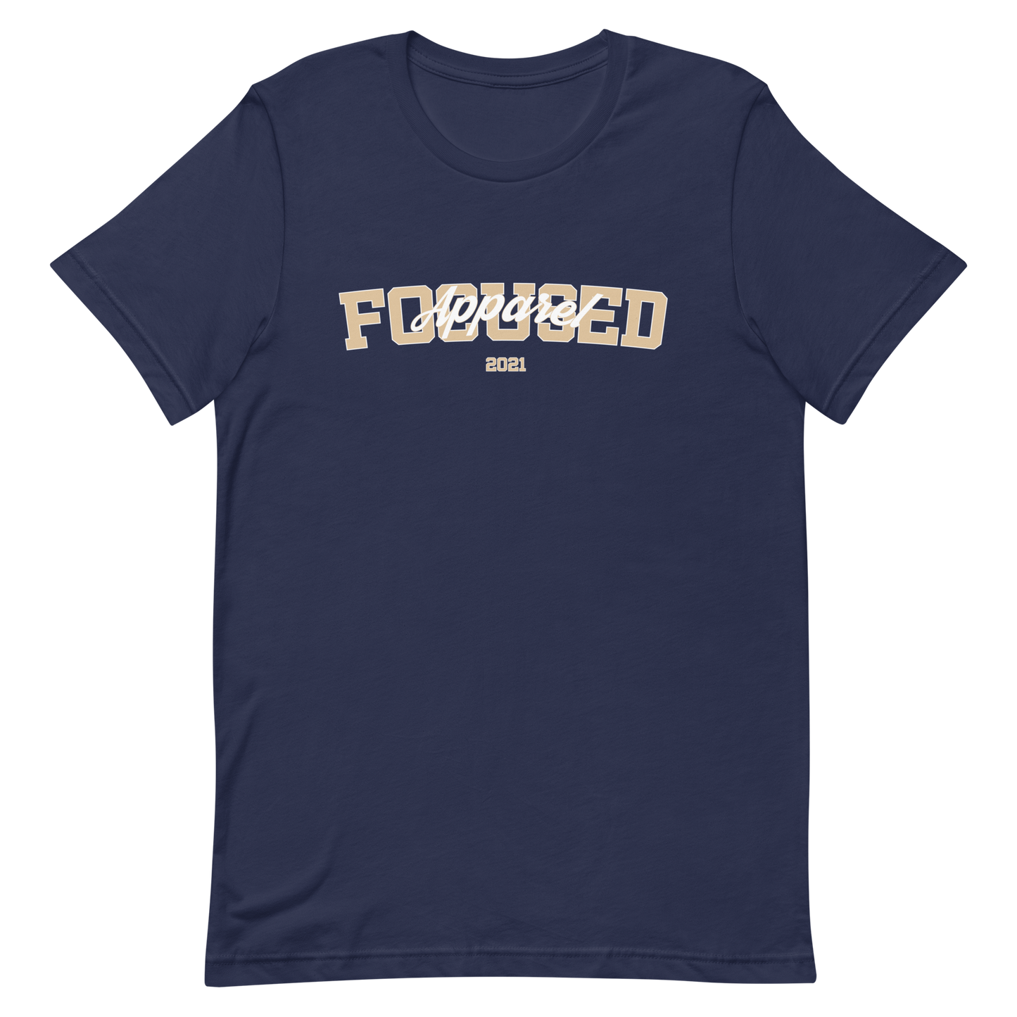 Focused Apparel 'Alpha' Design Short Sleeve Cotton T-Shirt - Navy