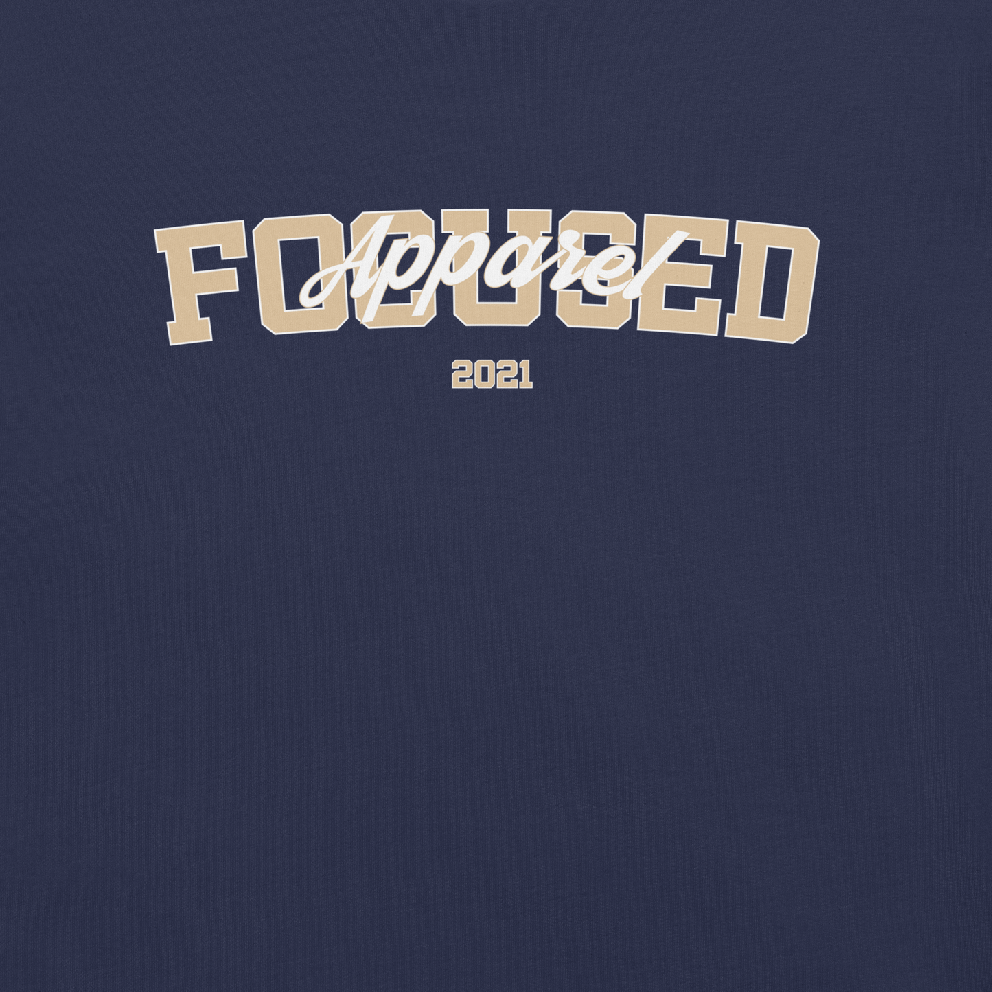 Focused Apparel 'Alpha' Design Short Sleeve Cotton T-Shirt - Navy