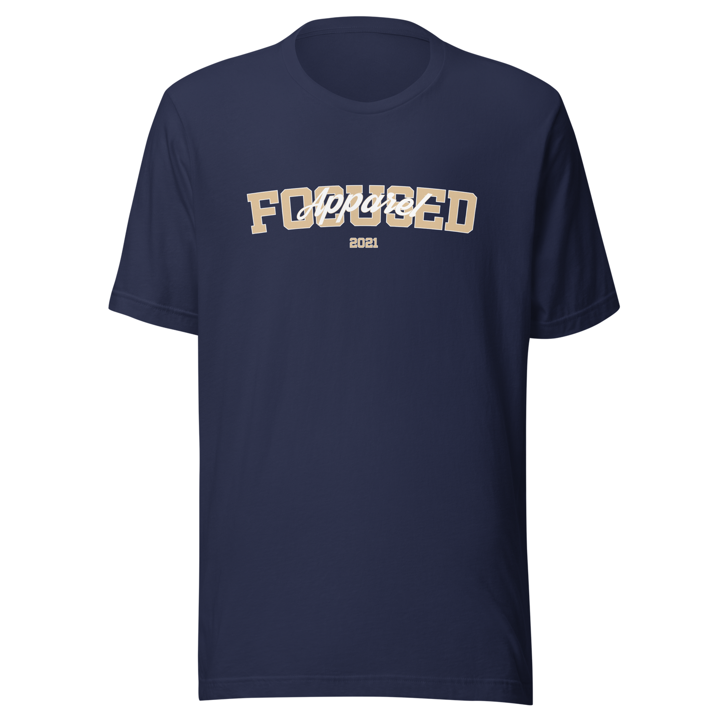 Focused Apparel 'Alpha' Design Short Sleeve Cotton T-Shirt - Navy