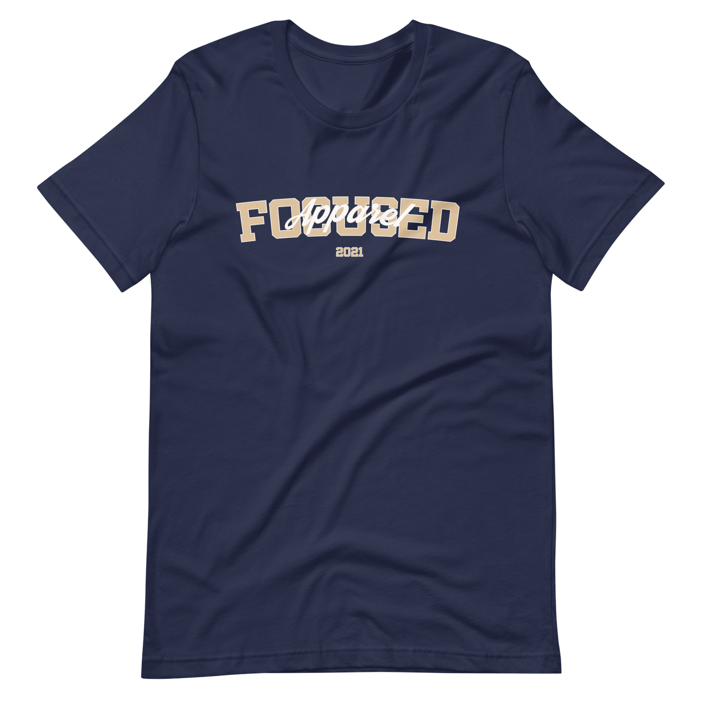 Focused Apparel 'Alpha' Design Short Sleeve Cotton T-Shirt - Navy