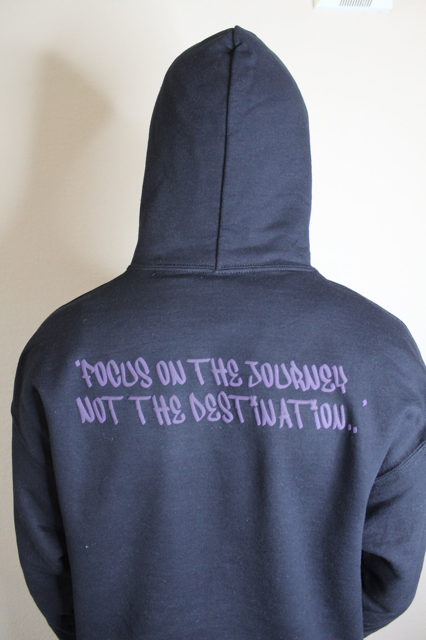 Stay Focused Hoodie w/ Purple Puff Print