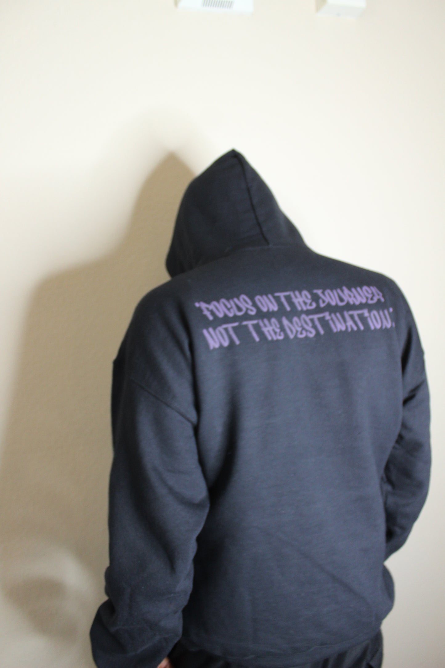 Stay Focused Hoodie w/ Purple Puff Print