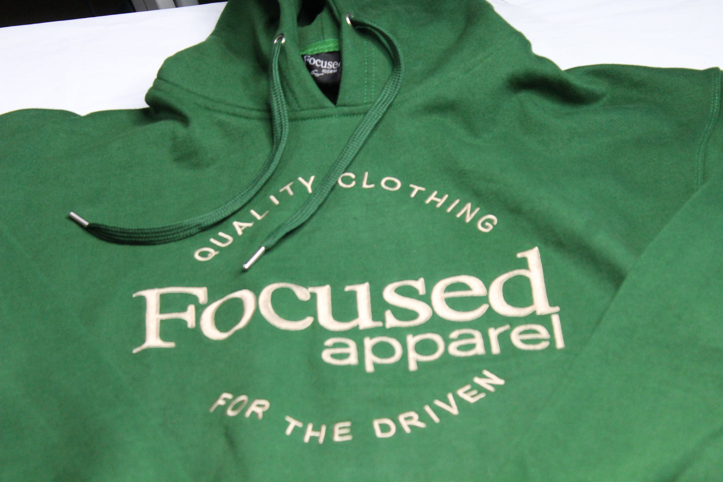 Forest Green Embroidered Hoodie