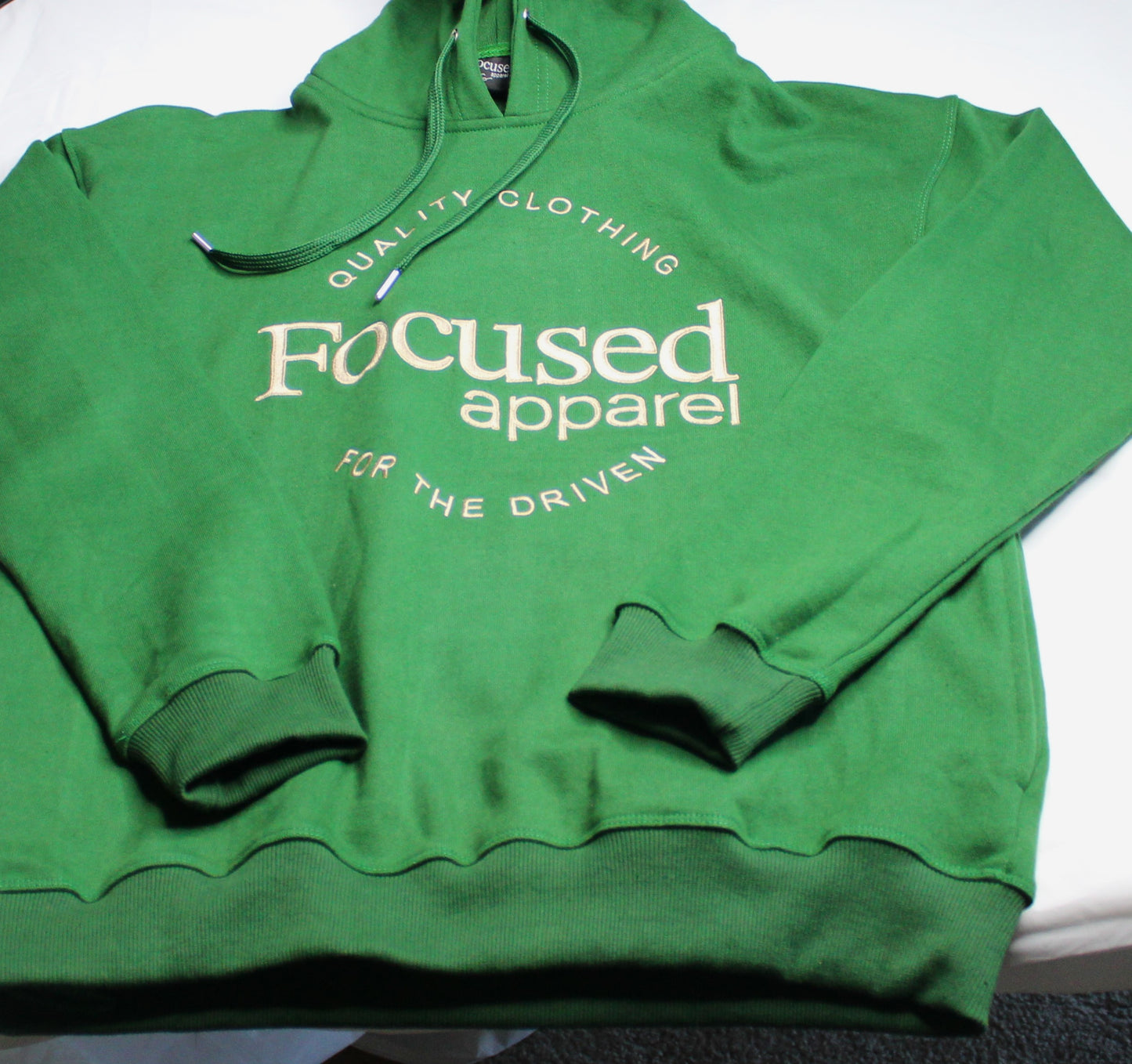 Forest Green Embroidered Hoodie