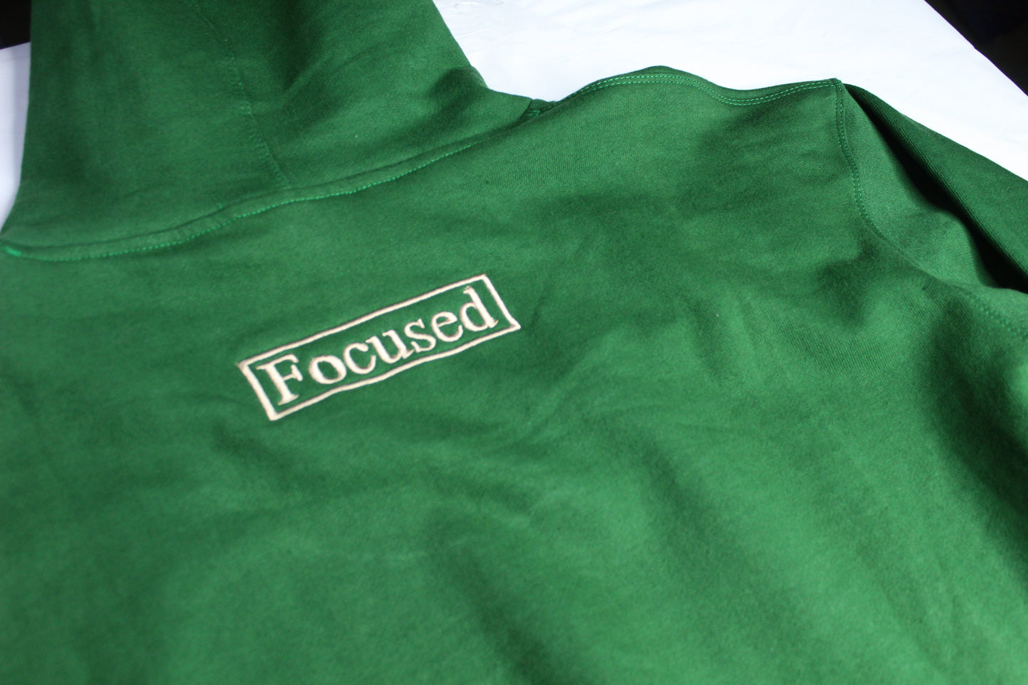 Forest Green Embroidered Hoodie