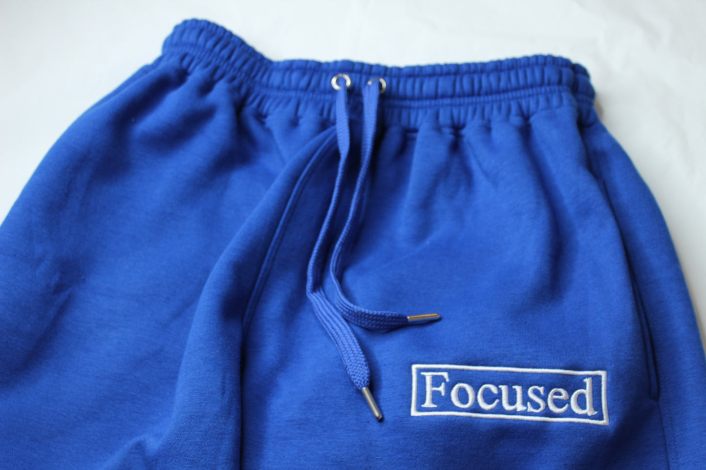 Royal Blue Embroidered Jogger Pants