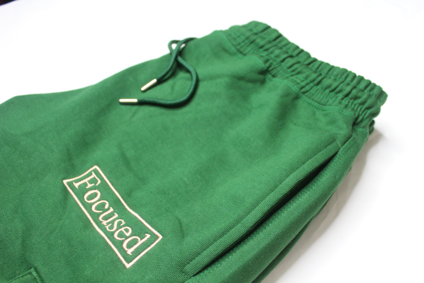 Forest Green Embroidered Jogger Pants