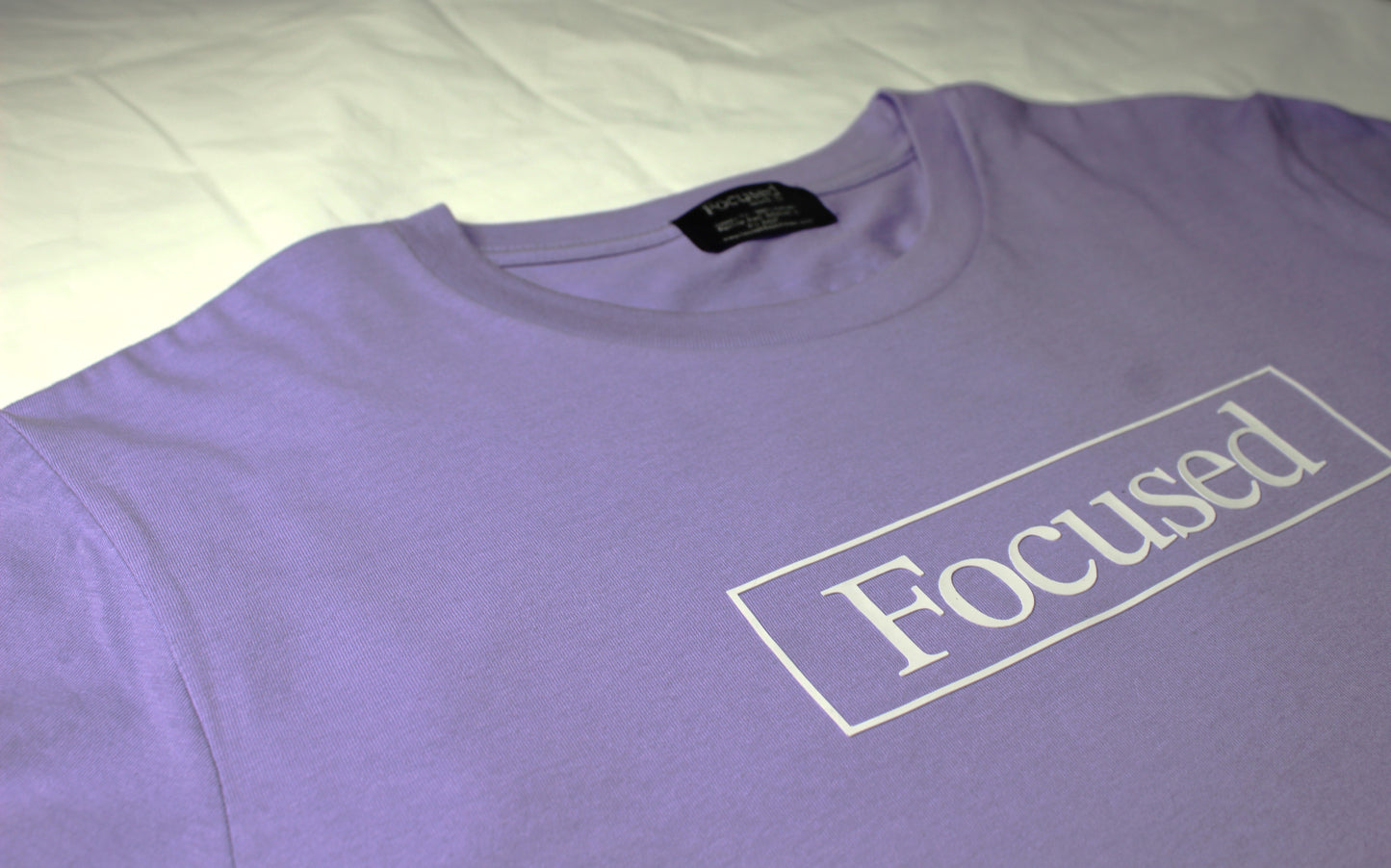 Lavender Long Sleeve Cotton T-Shirt w/ Embossed Raised Print - All Fits