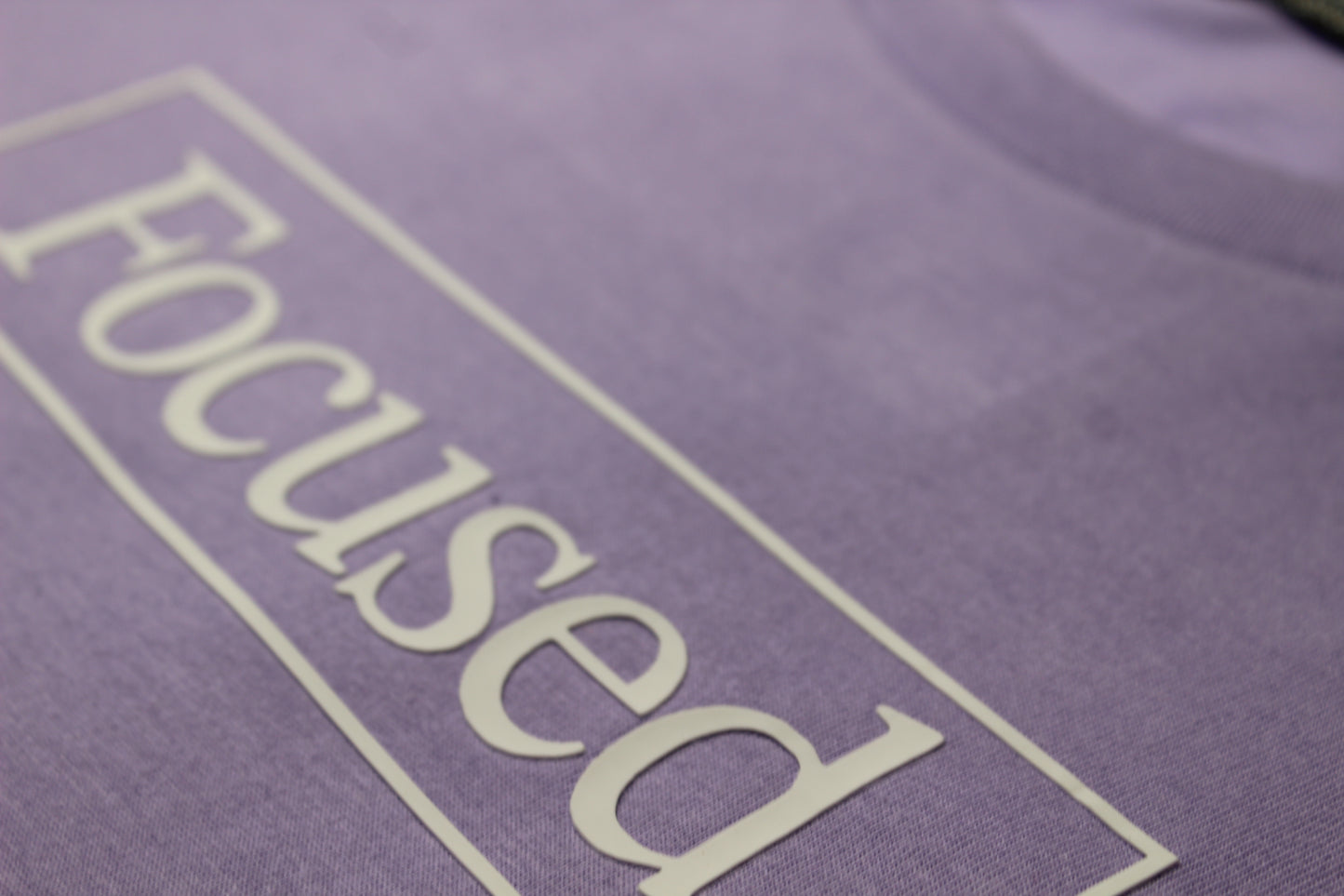 Lavender Long Sleeve Cotton T-Shirt w/ Embossed Raised Print - All Fits
