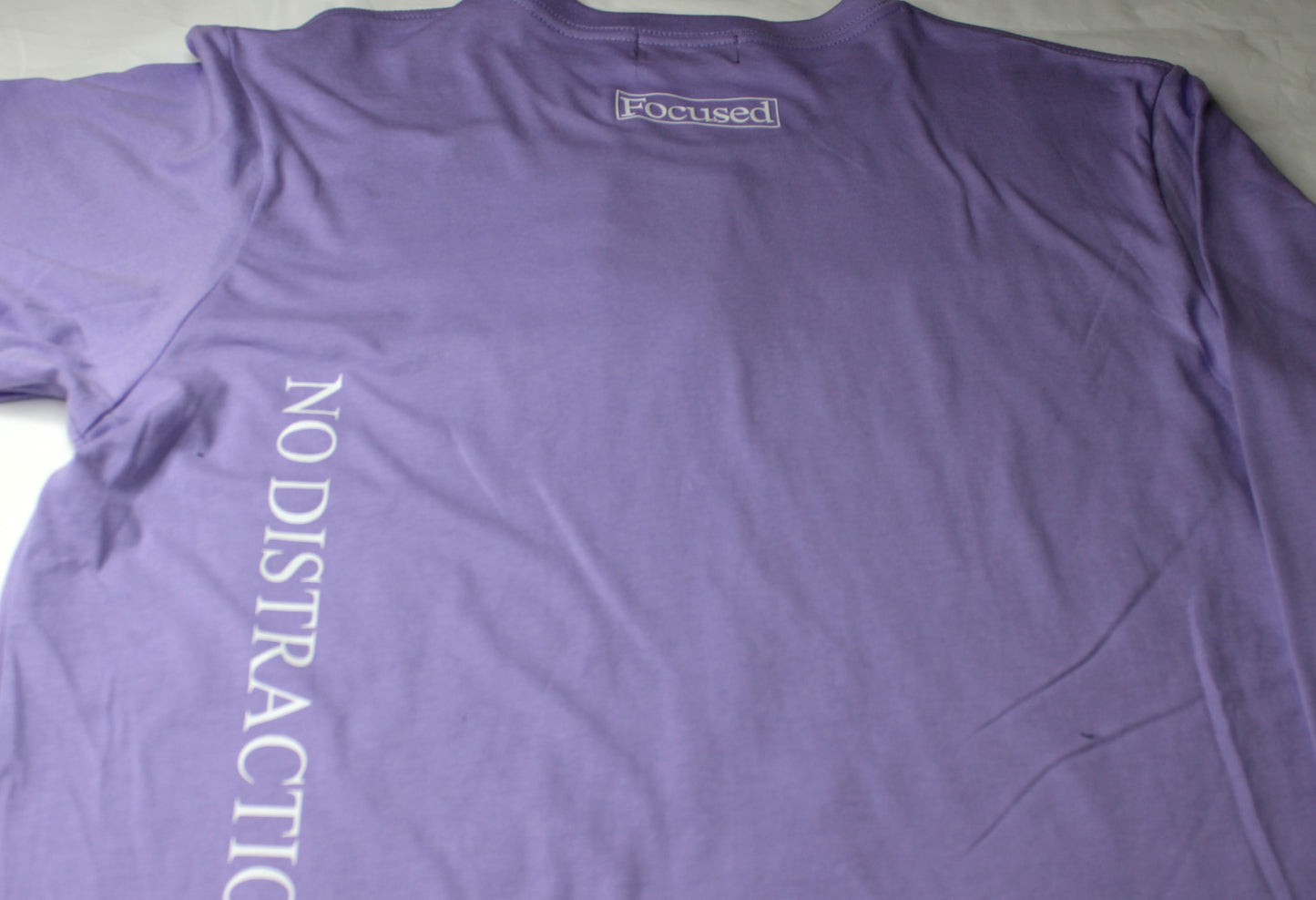 Lavender Long Sleeve Cotton T-Shirt w/ Embossed Raised Print - All Fits