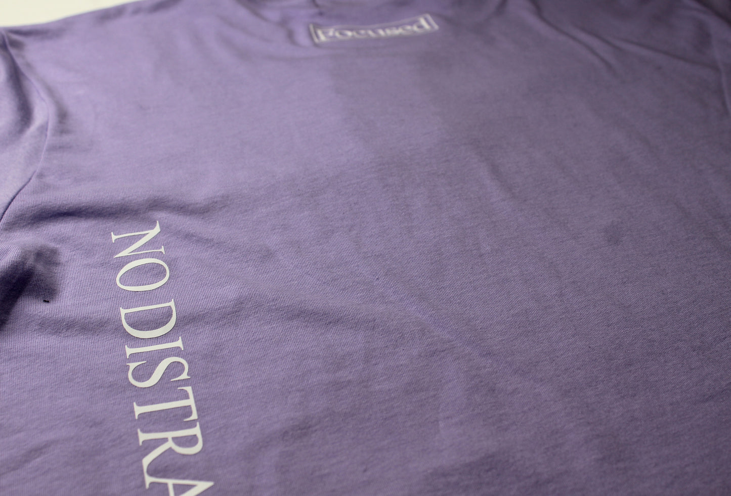 Lavender Long Sleeve Cotton T-Shirt w/ Embossed Raised Print - All Fits