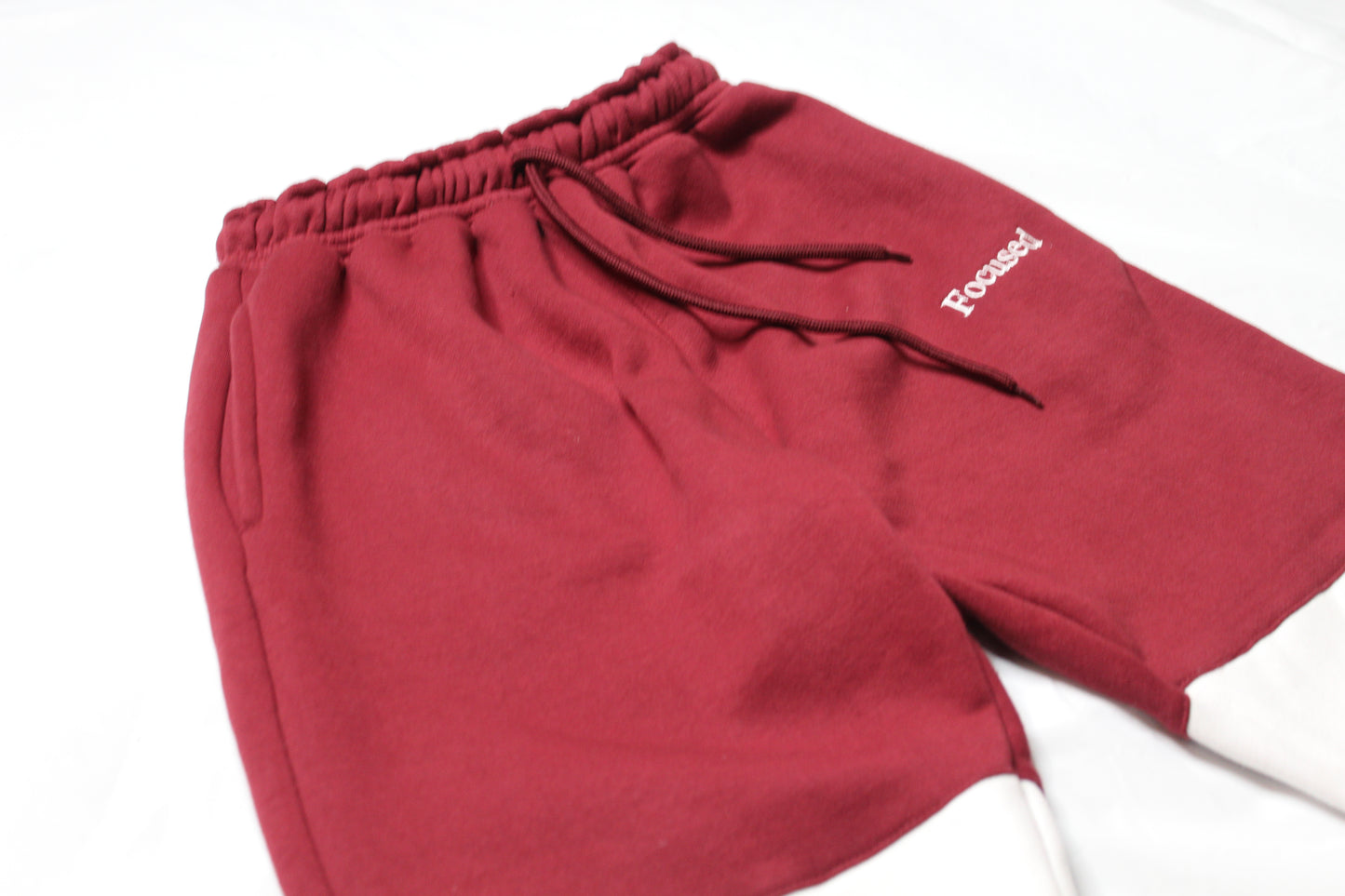 Maroon/ White/ Navy Embroidered Jogger Pant