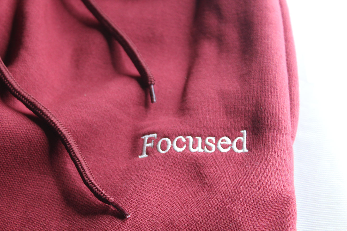 Maroon/ White/ Navy Embroidered Jogger Pant