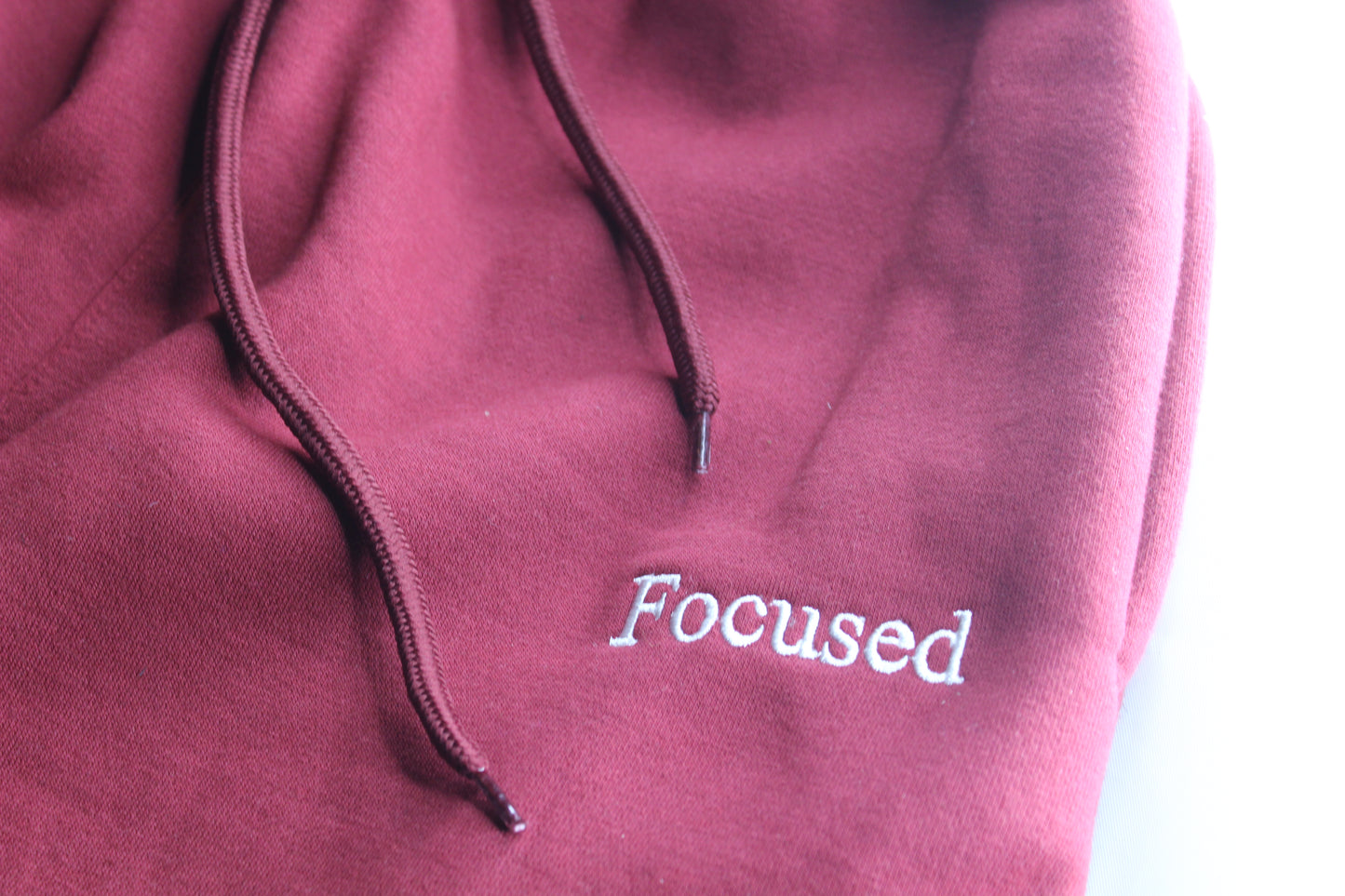 Maroon/ White/ Navy Embroidered Jogger Pant