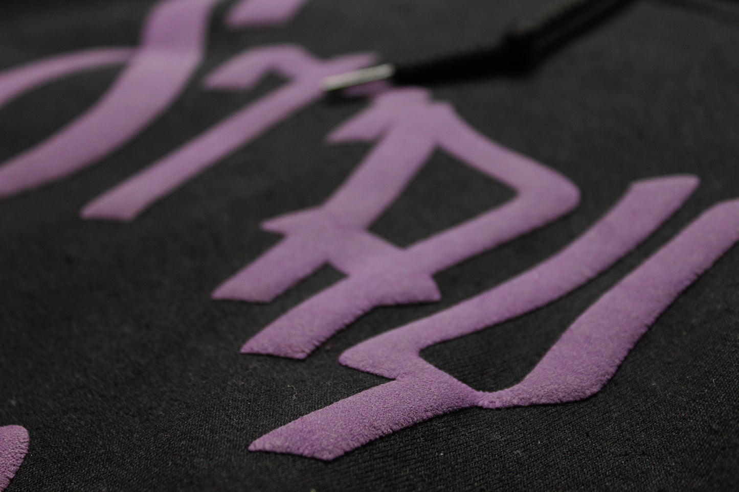 Stay Focused Hoodie w/ Purple Puff Print
