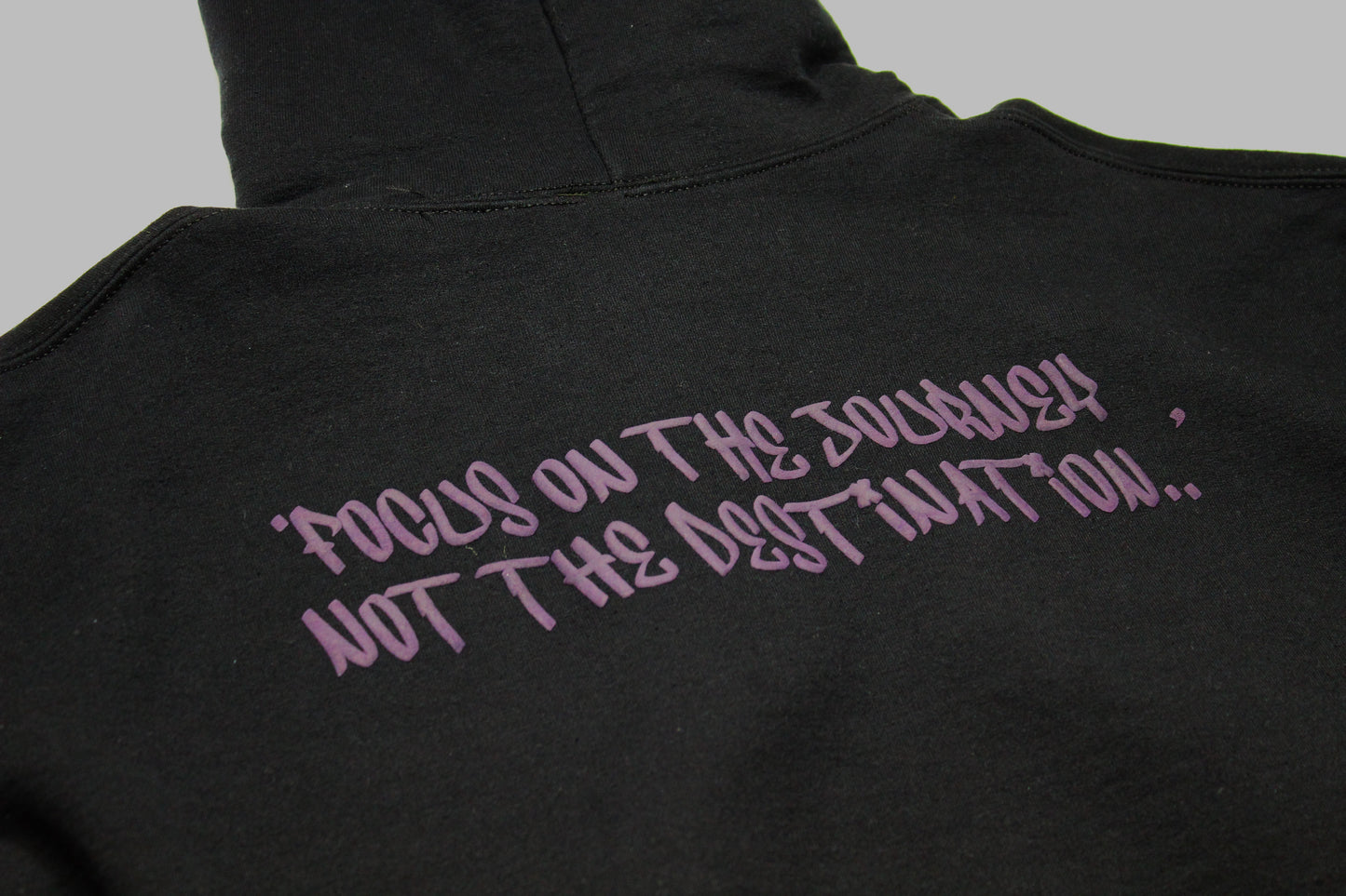 Stay Focused Hoodie w/ Purple Puff Print