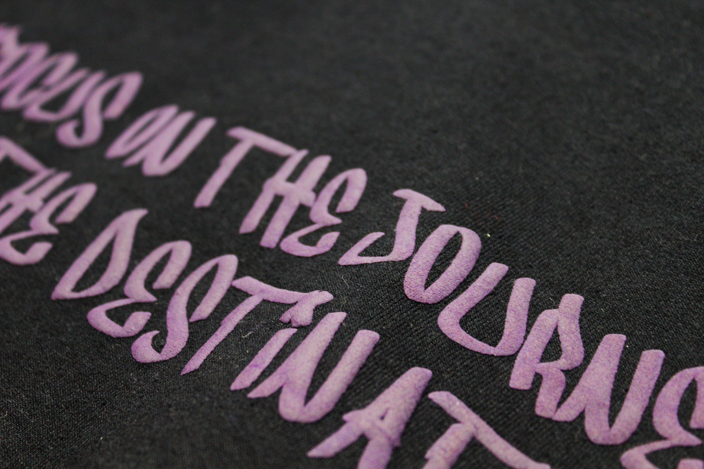 Stay Focused Hoodie w/ Purple Puff Print