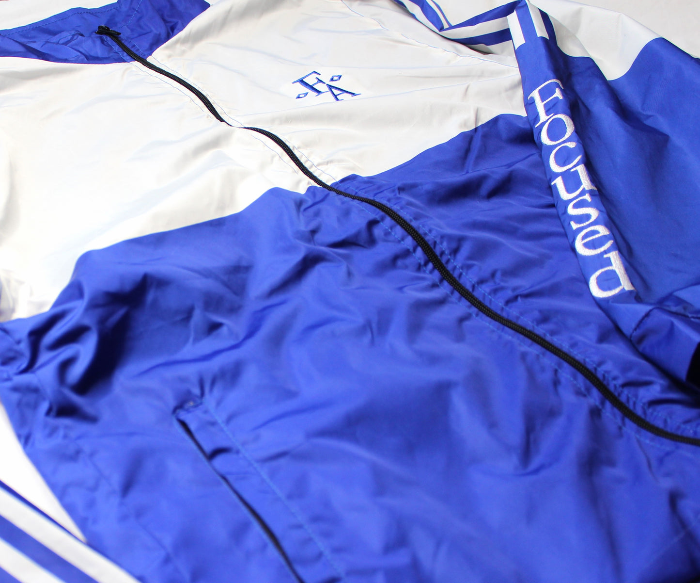 Focused Embroidered Nylon Comfort Track Suit - Royal Blue
