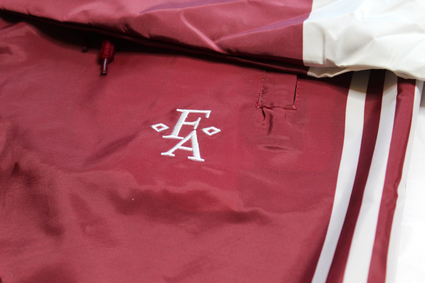 Focused Embroidered Nylon Comfort Track Suit - Maroon