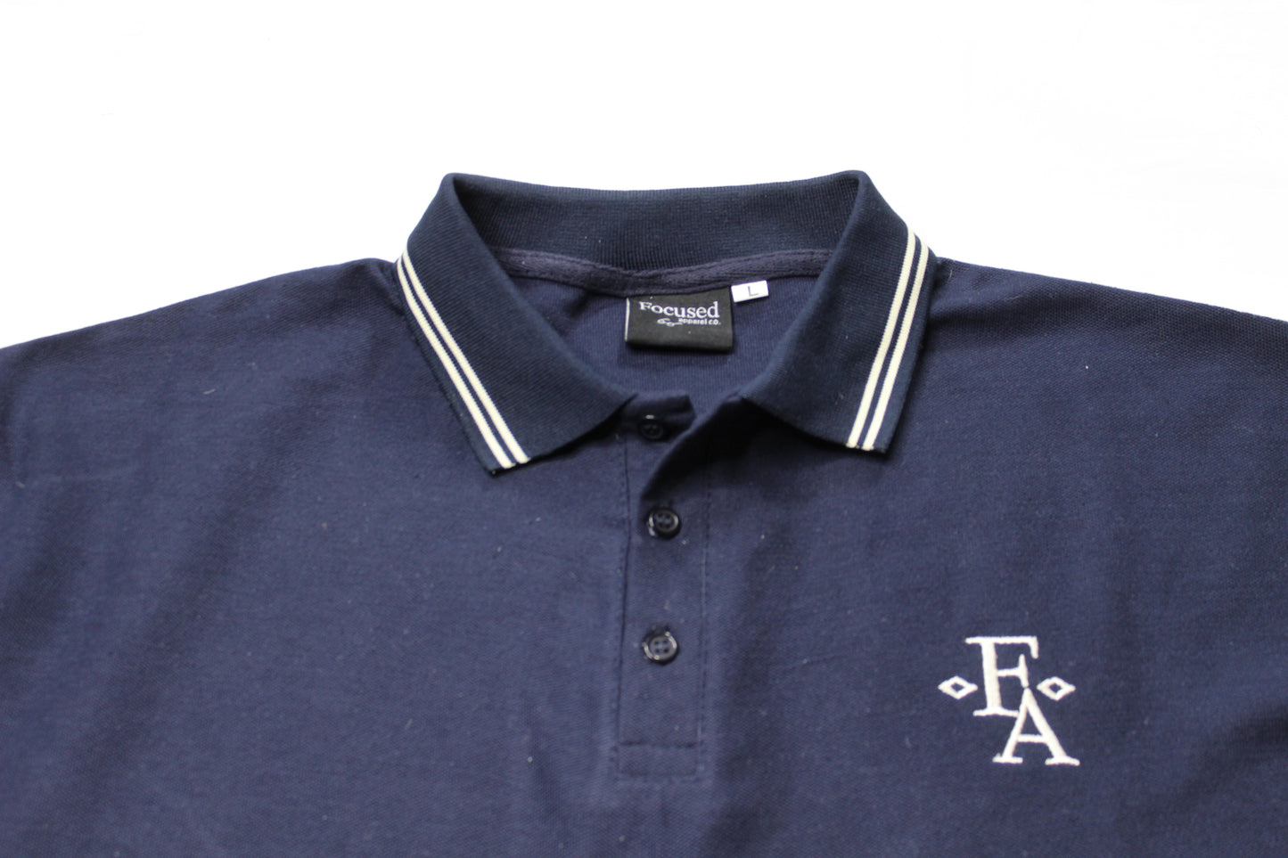 Embroidered Cotton Polo Style Shirt - Navy
