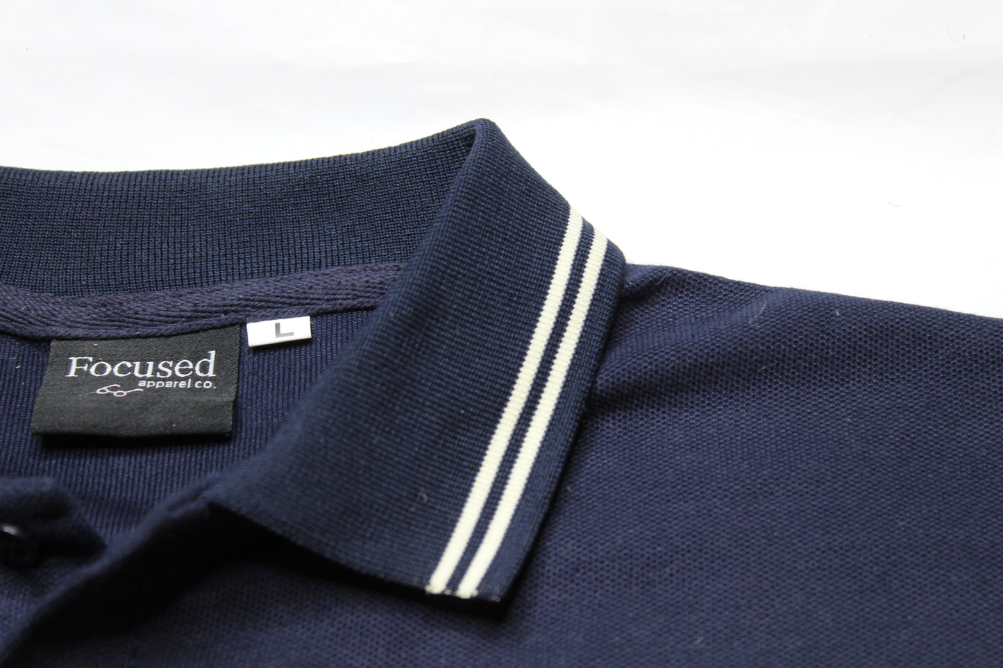 Embroidered Cotton Polo Style Shirt - Navy