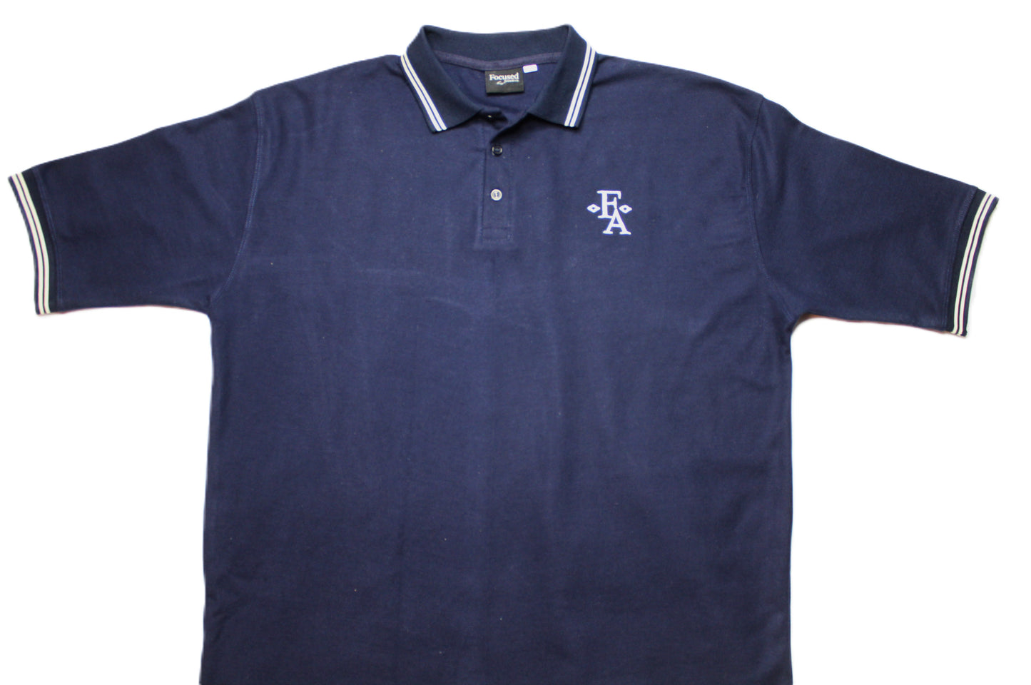 Embroidered Cotton Polo Style Shirt - Navy