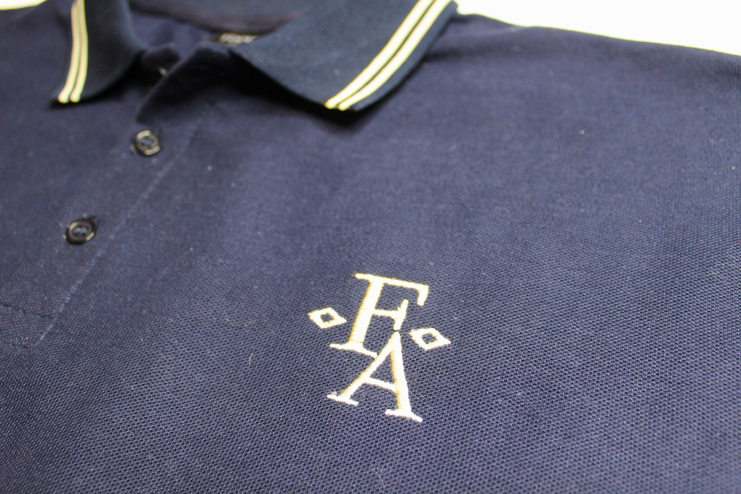 Embroidered Cotton Polo Style Shirt - Navy
