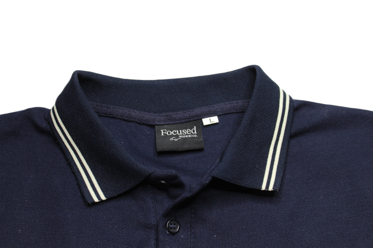 Embroidered Cotton Polo Style Shirt - Navy