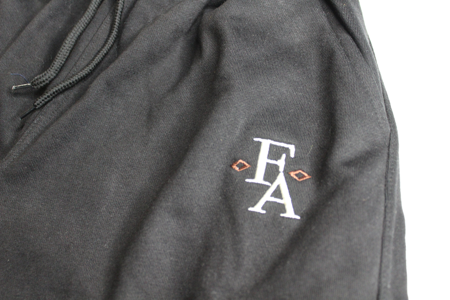 Classic Fit Cotton Embroidered Cargo Shorts - Black