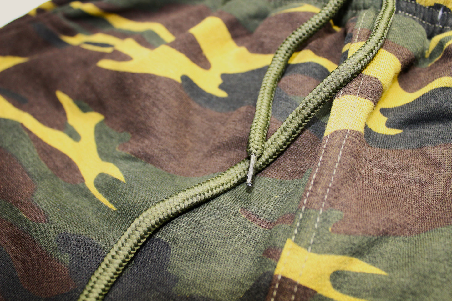 Classic Fit Camouflage Cotton Embroidered Cargo Shorts.