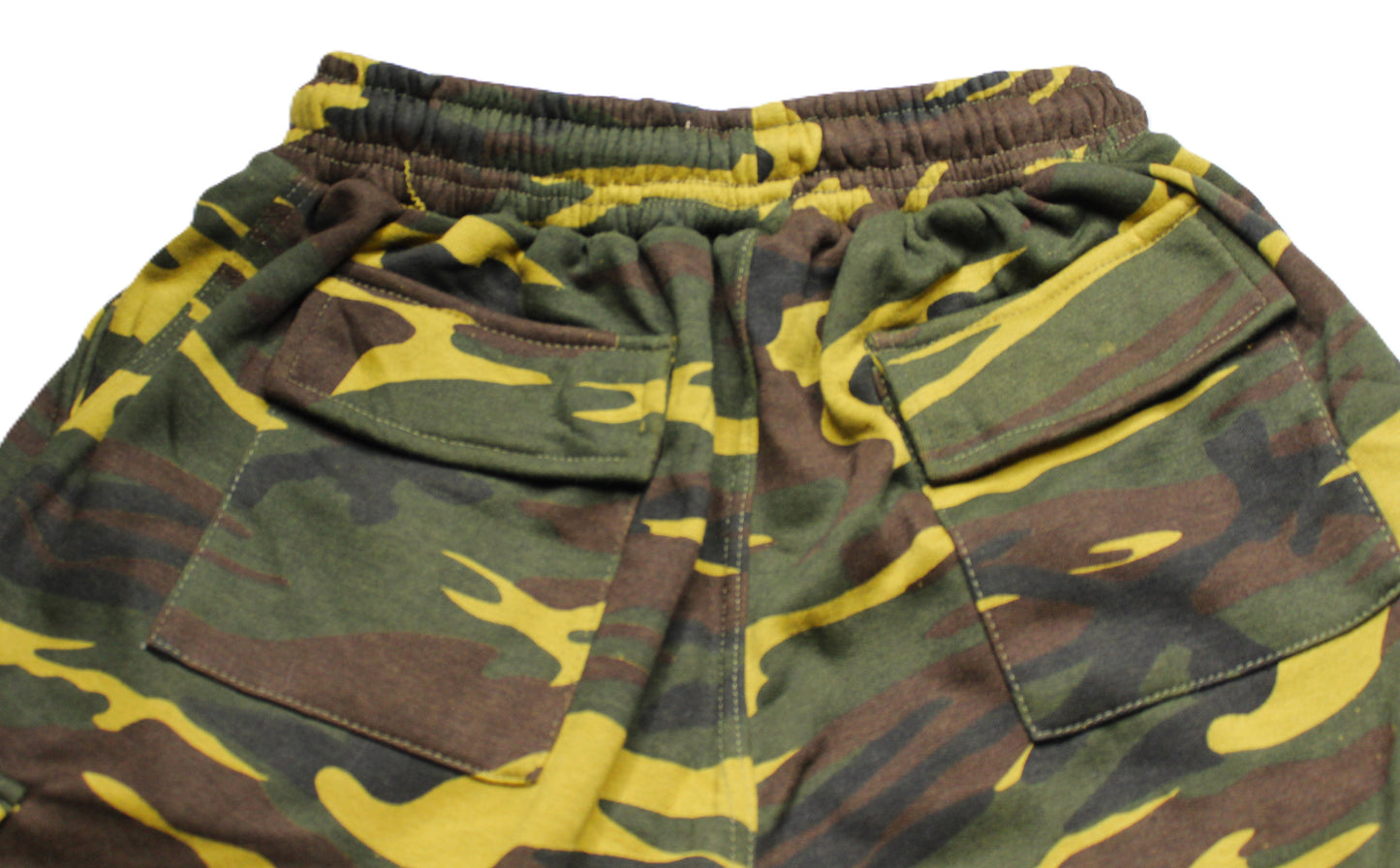Classic Fit Camouflage Cotton Embroidered Cargo Shorts.