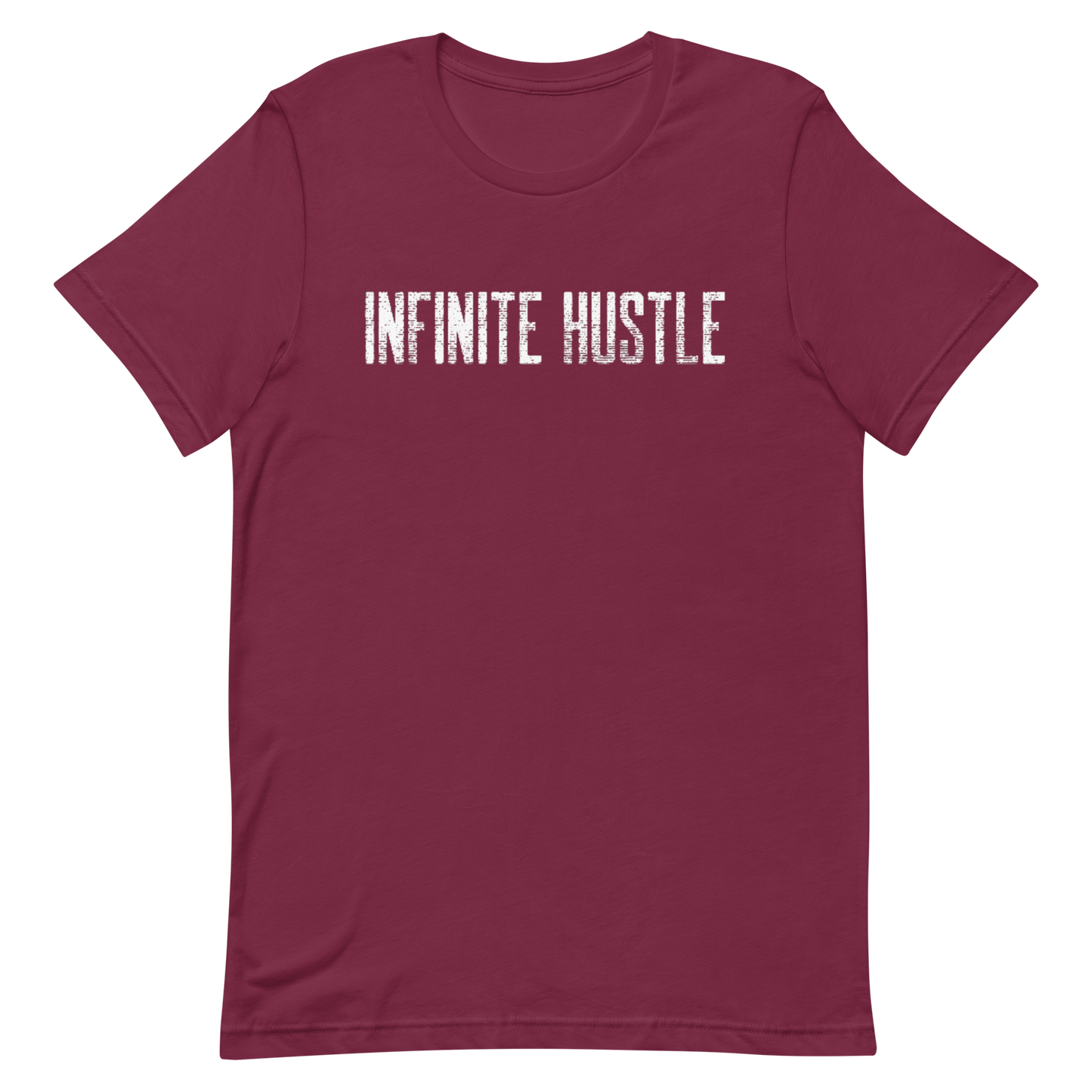 Infinite Hustle Short Sleeve Cotton T-Shirt - Maroon