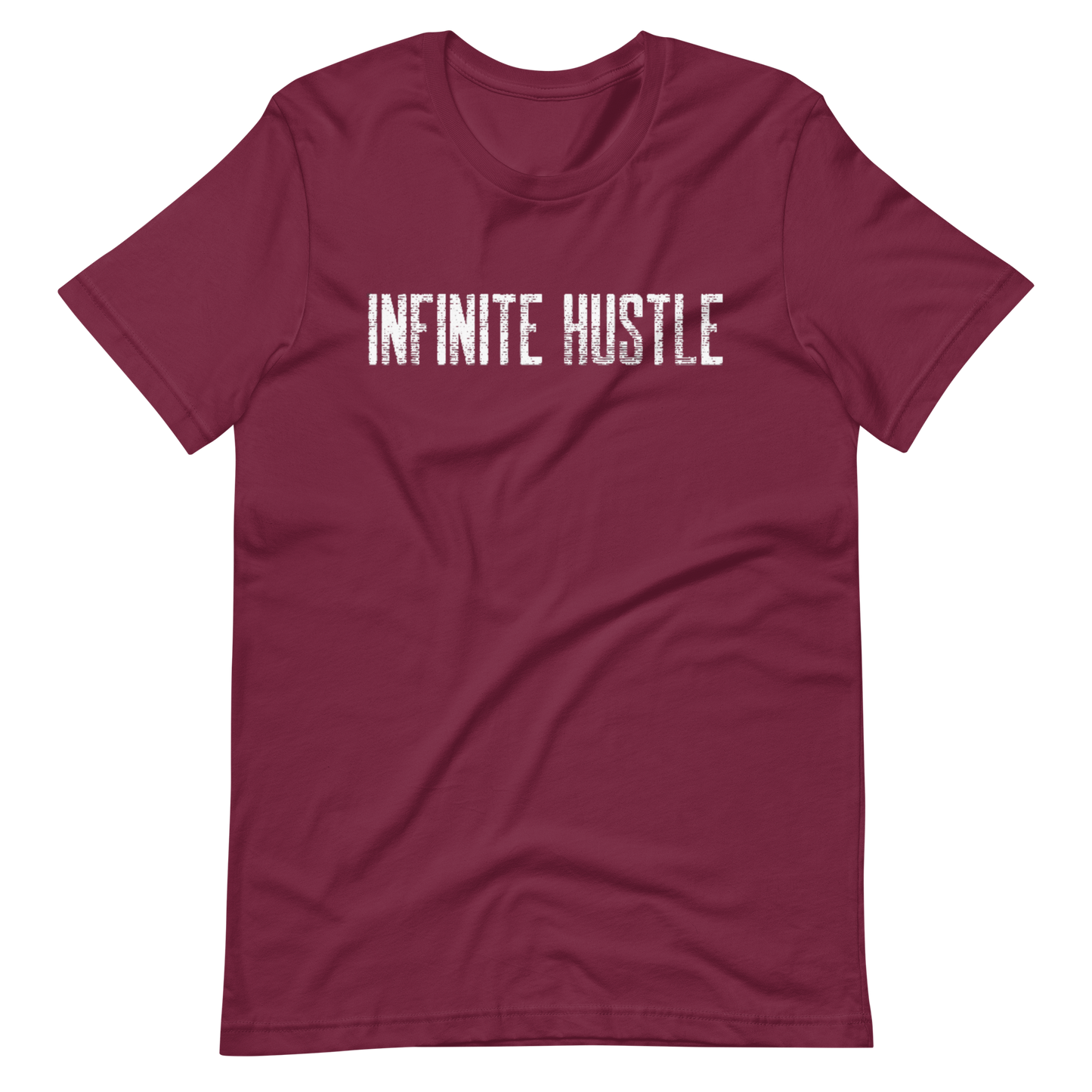 Infinite Hustle Short Sleeve Cotton T-Shirt - Maroon