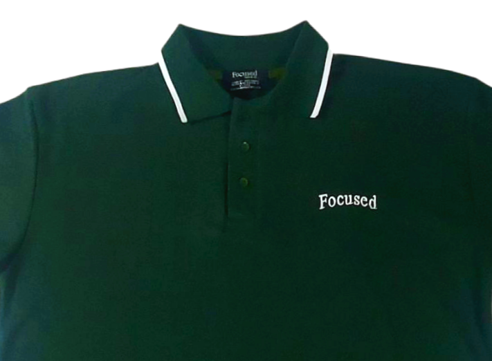 Embroidered Cotton Polo Style Shirt - Forest Green