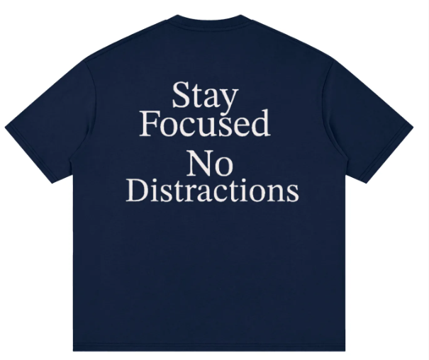 Focused Apparel Midweight Boxy Tee - Navy