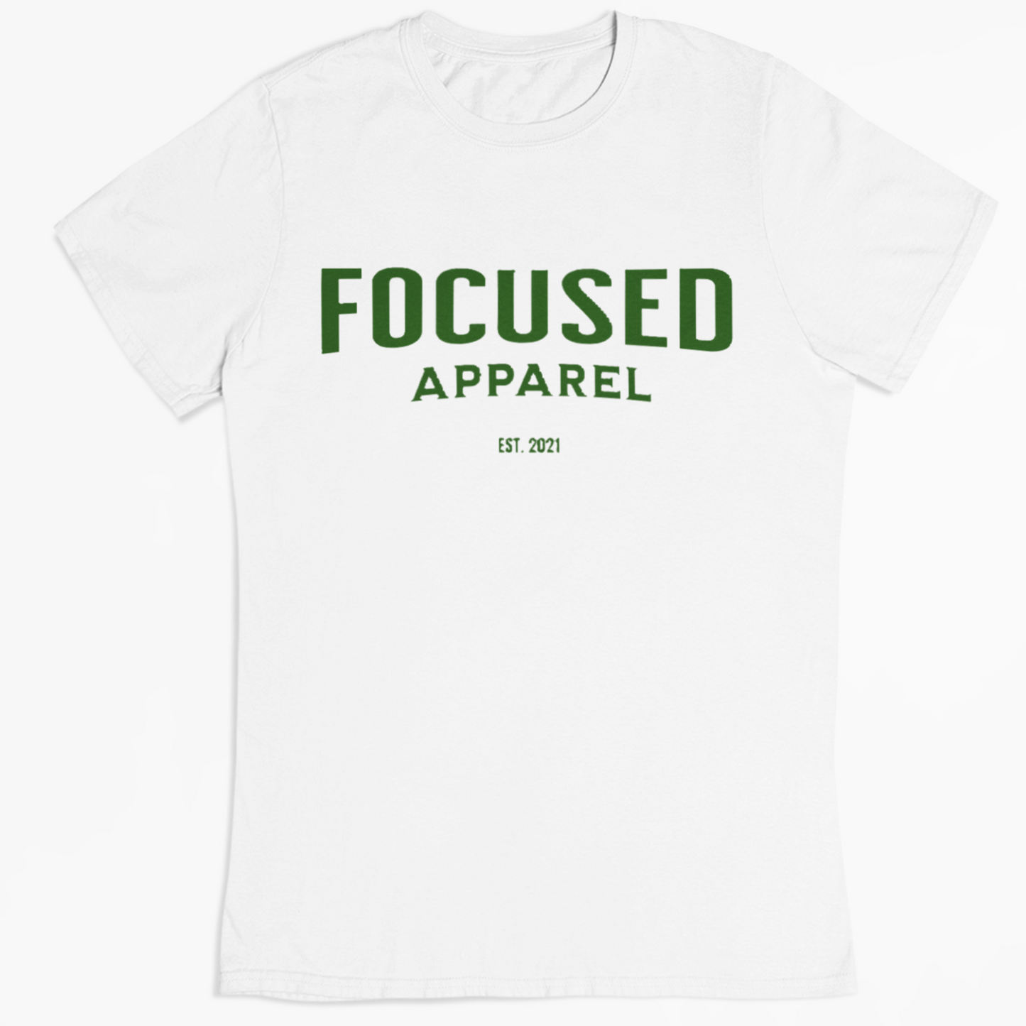 Men's Modern Short Sleeve Cotton T-Shirt - White / Emerald Green