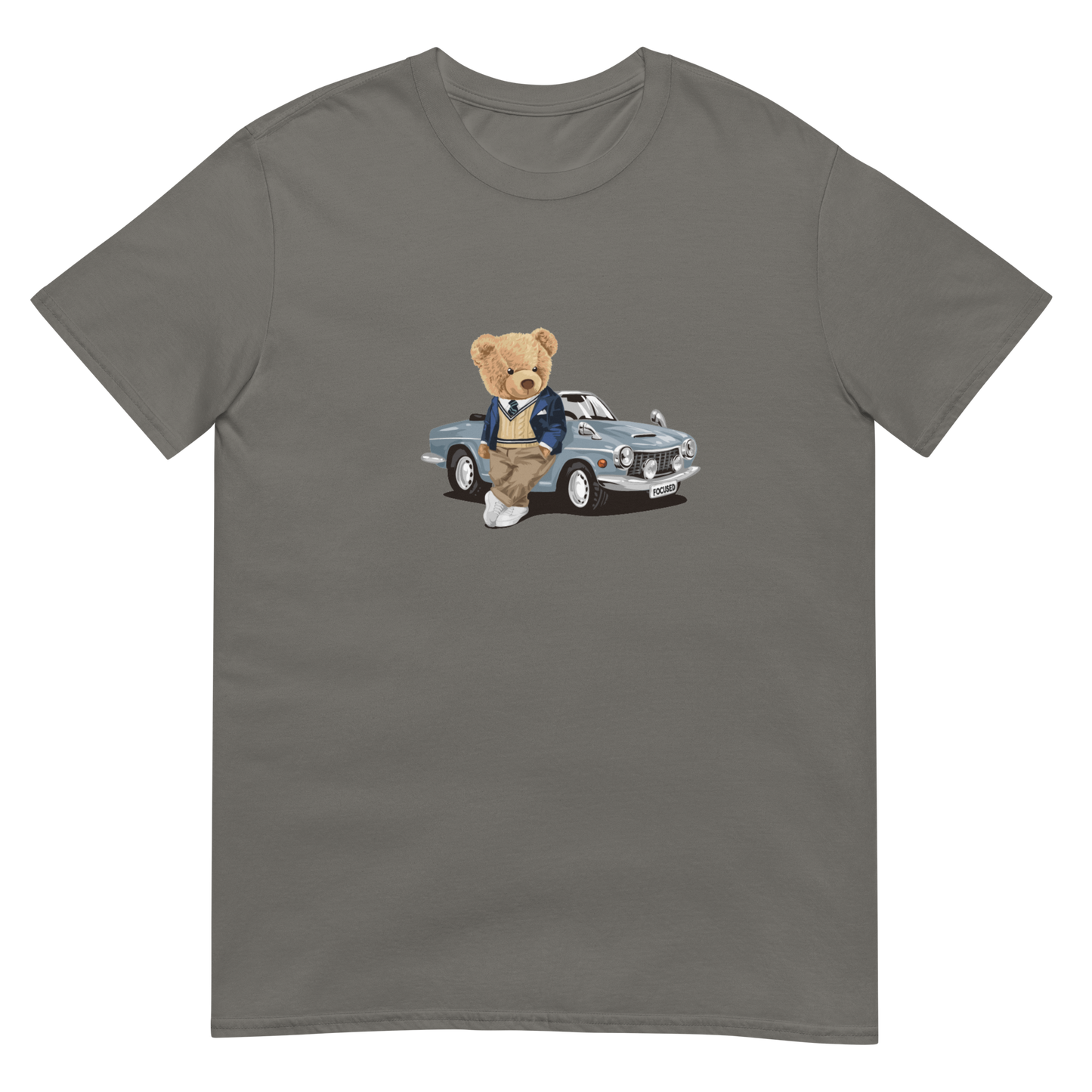 Husselbear Short Sleeve Cotton T-Shirt Charcoal