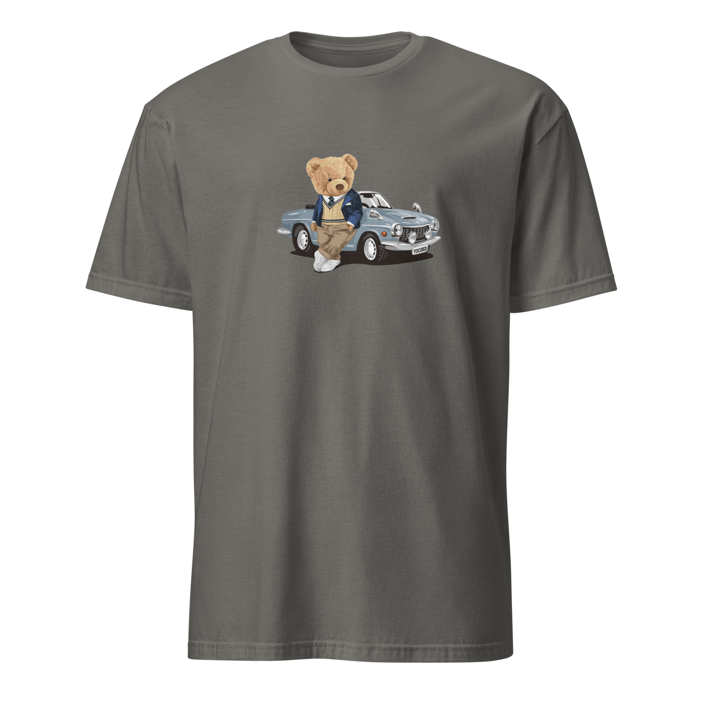 Husselbear Short Sleeve Cotton T-Shirt Charcoal