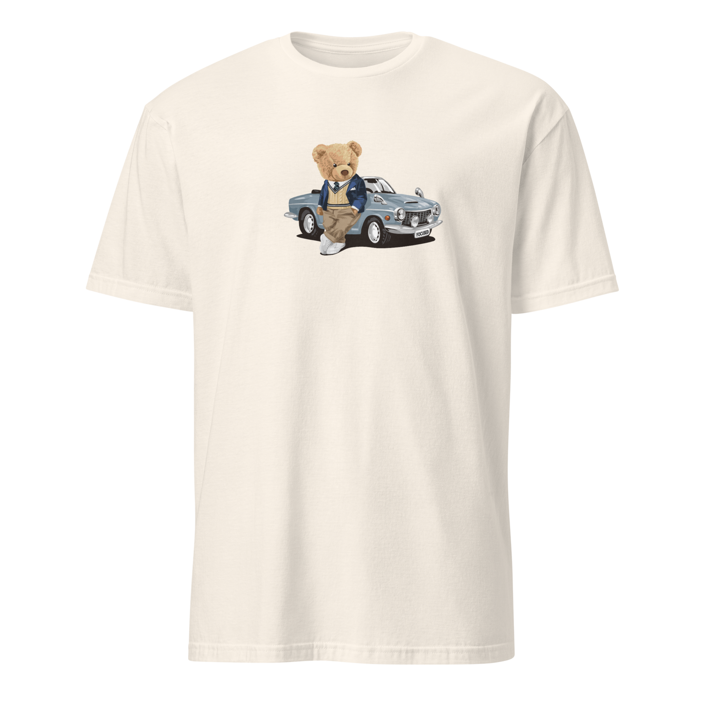 Husselbear Short Sleeve Cotton T-Shirt - Natural Off-White