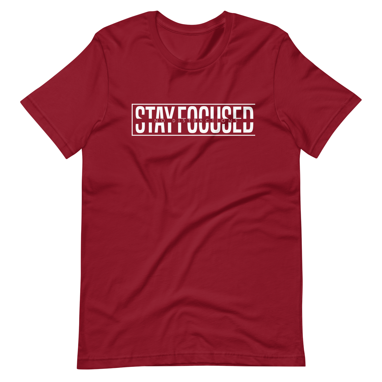 Short Sleeve 'Stay Focused No Distractions' Cotton T-Shirt - Canary