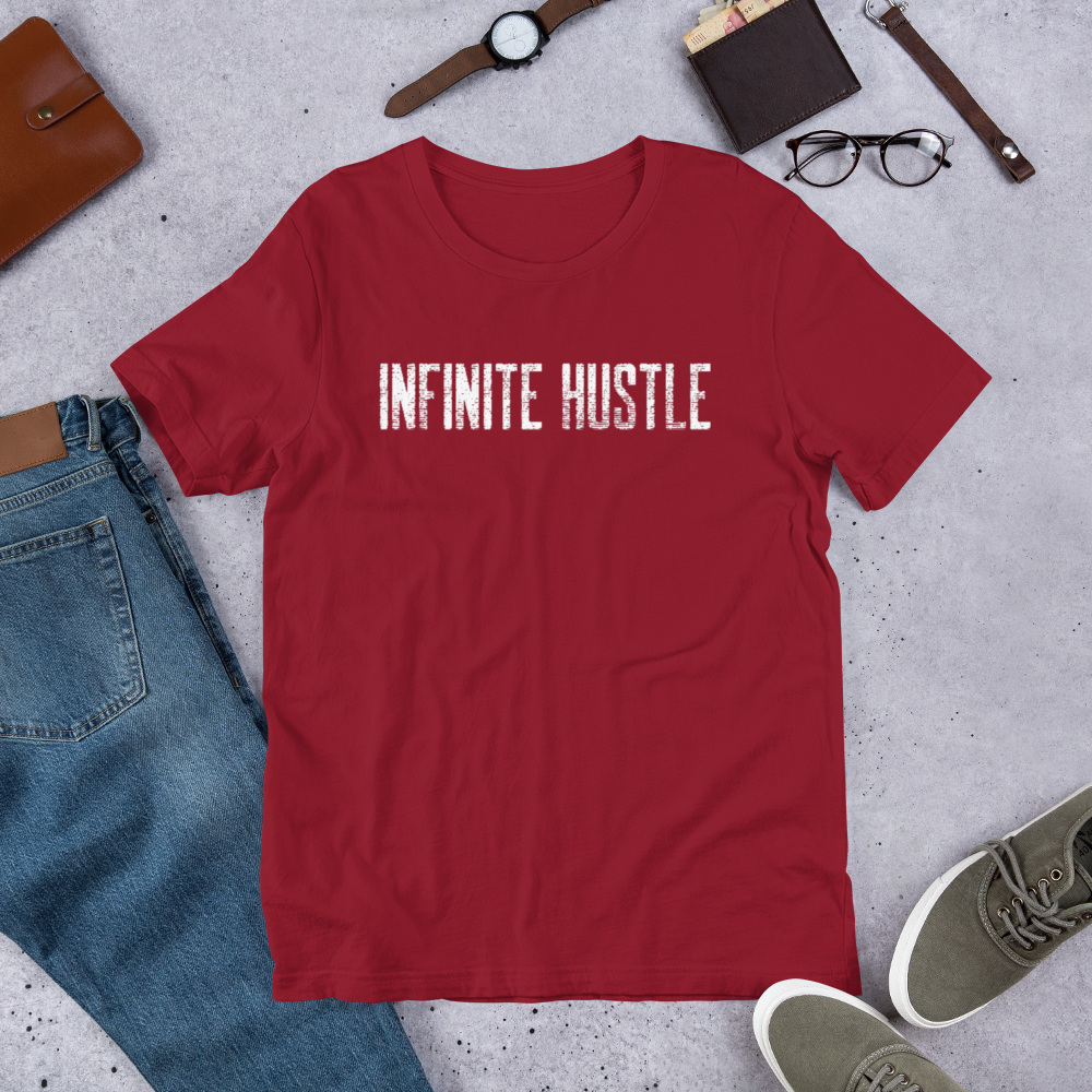 Infinite Hustle Short Sleeve Cotton T-Shirt - Maroon