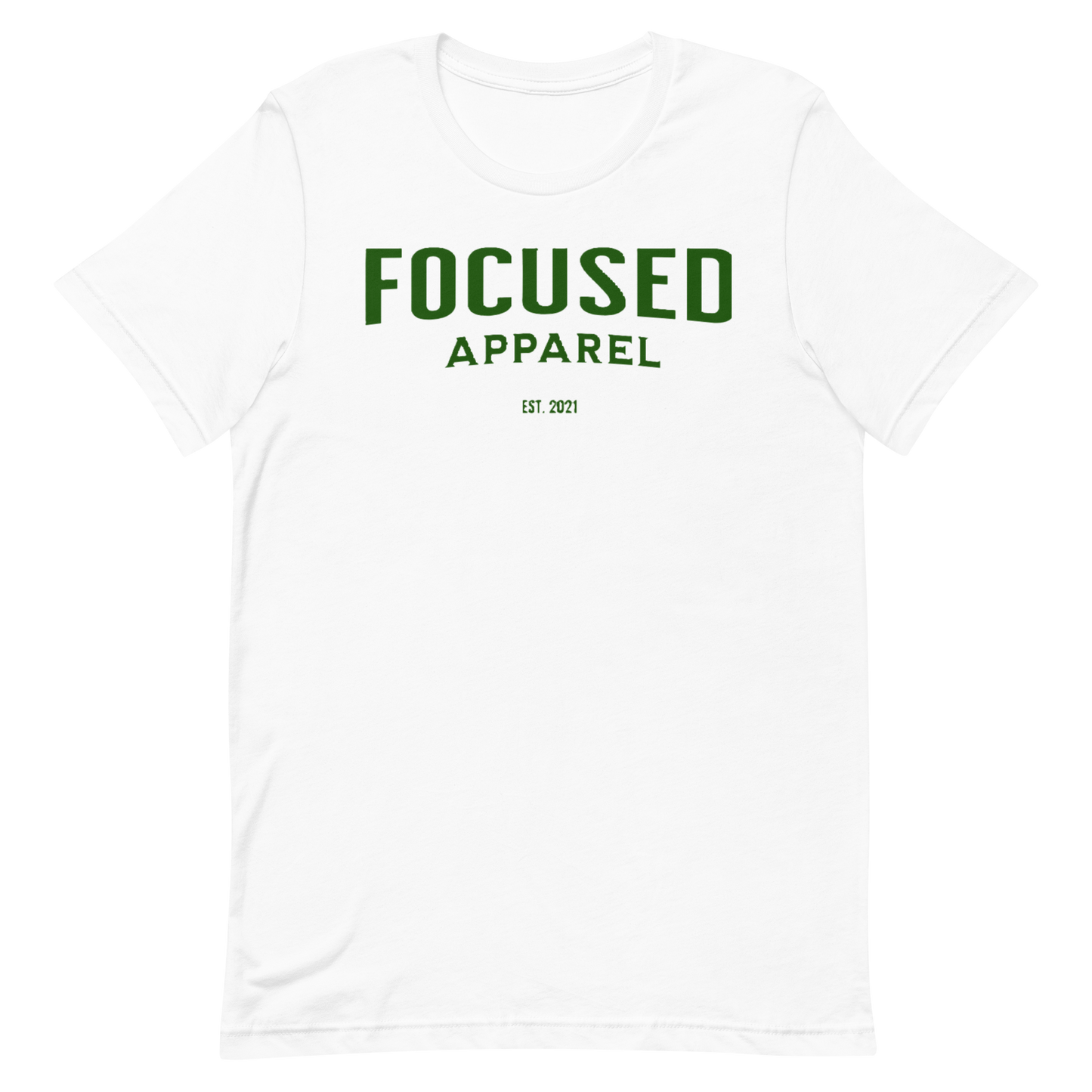 Men's Modern Short Sleeve Cotton T-Shirt - White / Emerald Green