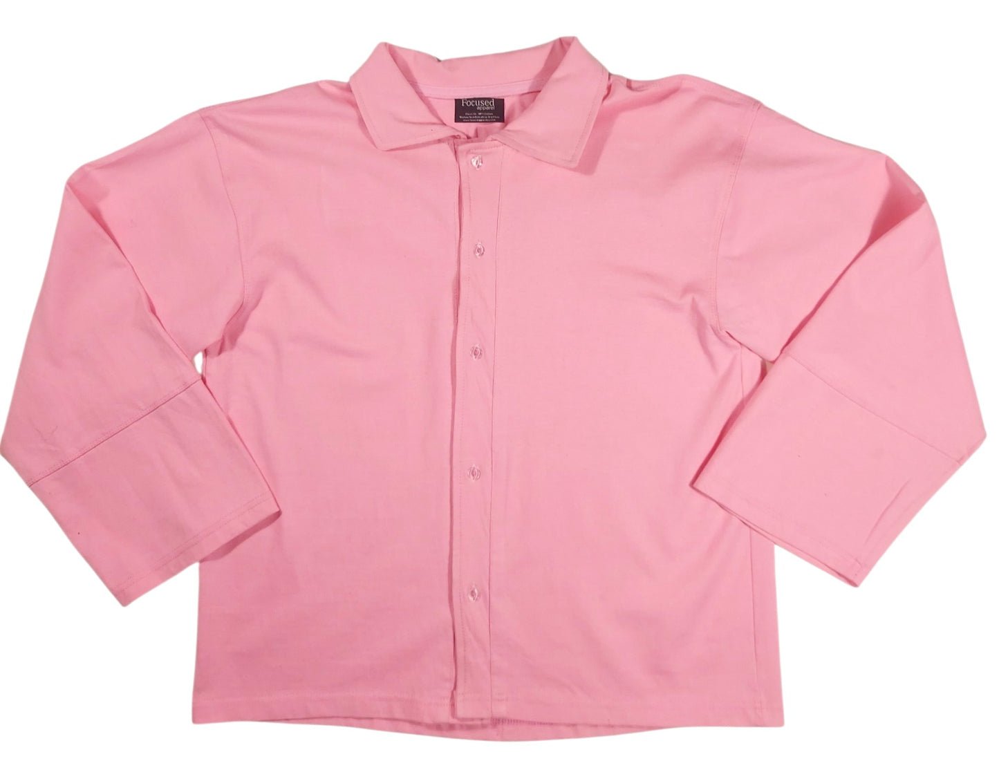 Women's Wide Sleeve Button Up Shirt - Rose