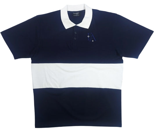 Rugby Style Polo Shirt - Navy