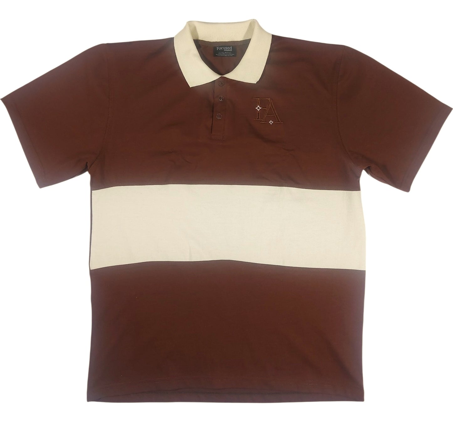Rugby Style Striped Polo Shirt