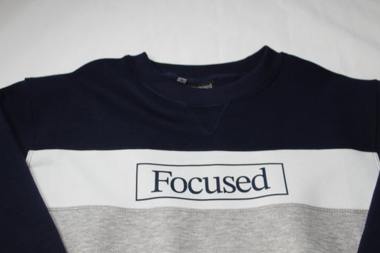 Navy/Grey/White Long Sleeve Pullover