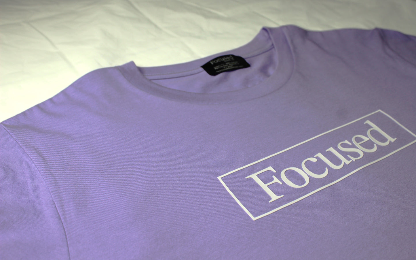 Lavender Long Sleeve Cotton T-Shirt w/ Embossed Raised Print  - All Fits