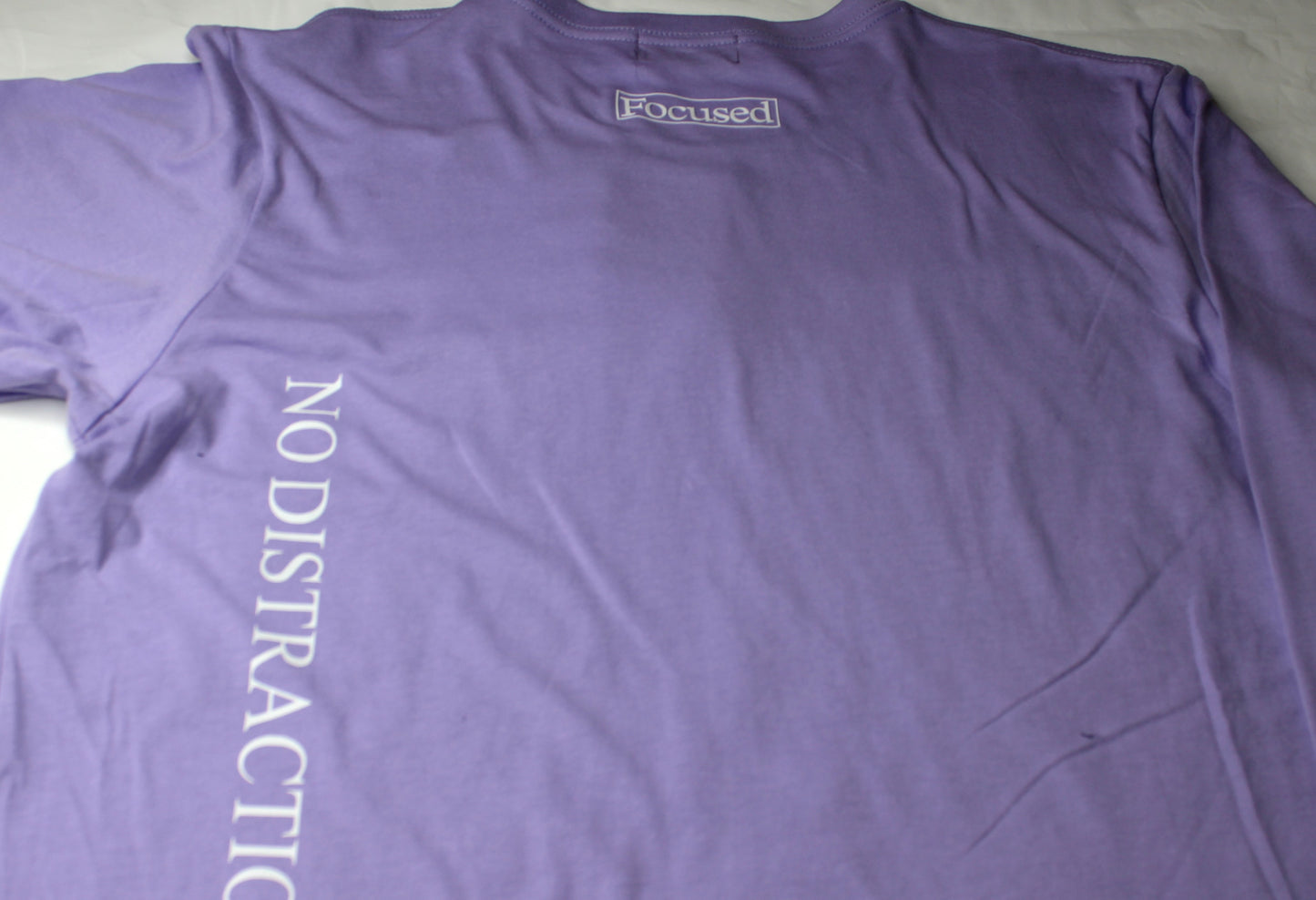Lavender Long Sleeve Cotton T-Shirt w/ Embossed Raised Print  - All Fits
